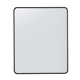JANU Black Aluminum Framed Rectangle Bathroom Wall Mirror 650x800x40mm